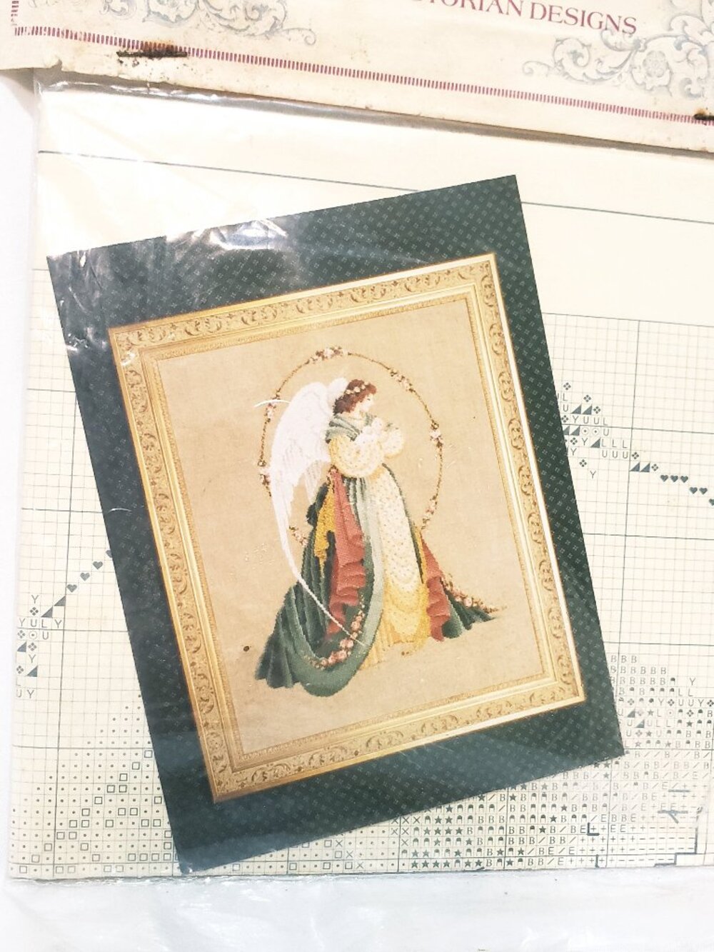 Guardian Angel Counted Cross Stitch Pattern 1992 Lavender and Lace L&L18
